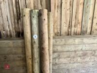 5 X 7' WOODEN FENCE POSTS - 2