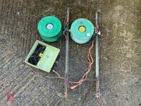 2 X METAL FENCE POSTS AND REELS - 2