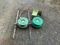 2 X METAL FENCE POSTS AND REELS - 7