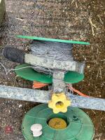 2 X METAL FENCE POSTS AND REELS - 14