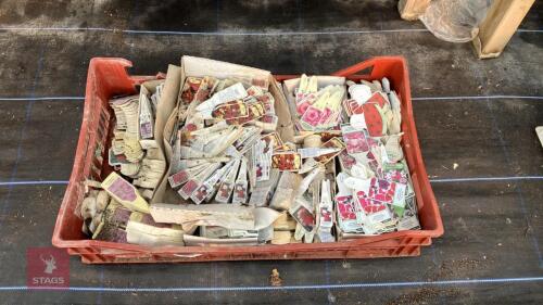 TRAY OF MIXED PETUNIA LABELS