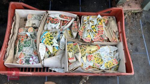 TRAY OF MIXED PLANT/BULB LABELS