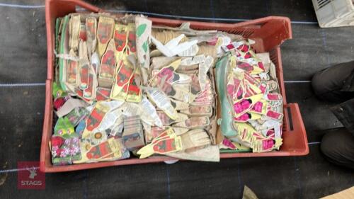 TRAY OF GERANIUM LABELS