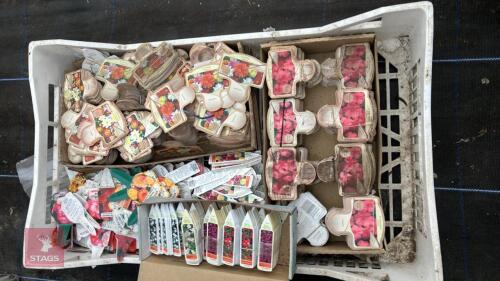 TRAY OF MIXED DAHLIA LABELS