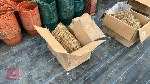 10 TRIANGULAR WICKER BASKETS