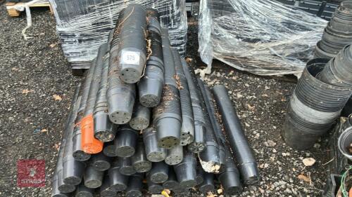 LARGE QTY OF BLACK POTS