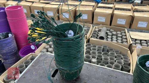 20 X GREEN OCTAGON HANGING BASKETS