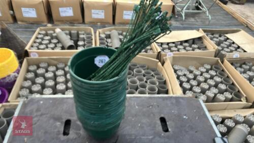 20 X GREEN OCTAGON HANGING BASKETS