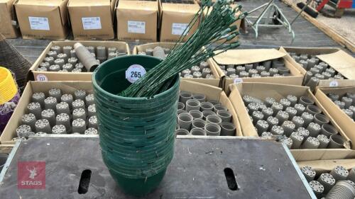 20 X GREEN OCTAGON HANGING BASKETS