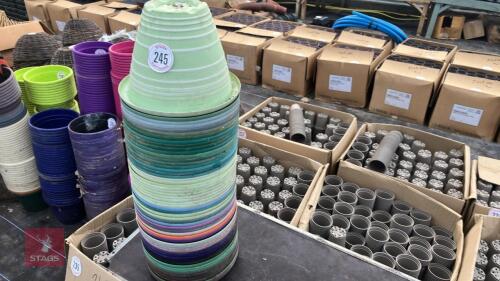 49 MIXED 13'' COLOUR PLANT POTS