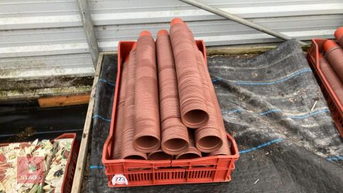 1580 X 9CM DEEP PLASTIC PLANT POTS