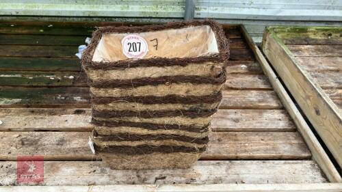 7 MATTED PLANT TROUGHS