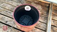 20 PLASTIC PAINTED RED POTS - 5