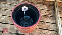 18 PLASTIC PAINTED RED POTS - 3
