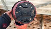 18 PLASTIC PAINTED RED POTS - 6
