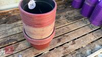 40 MIXED SIZE PAINTED RED POTS