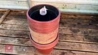 40 MIXED SIZE PAINTED RED POTS - 4