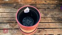 40 MIXED SIZE PAINTED RED POTS - 5