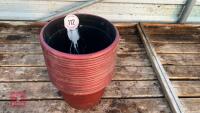 20 PLASTIC PAINTED RED POTS - 2
