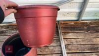 20 PLASTIC PAINTED RED POTS - 5