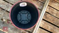 19 PLASTIC PAINTED RED POTS - 4