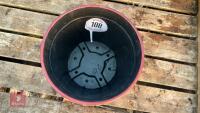 20 PLASTIC PAINTED RED POTS - 6
