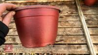20 PLASTIC PAINTED RED POTS - 4