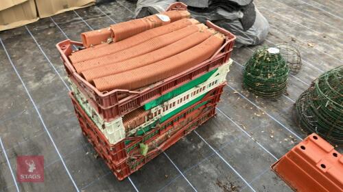 4 CRATES OF MIXED PLANT POTS