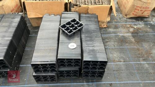 LARGE QTY OF 9 CELL PACK TRAYS