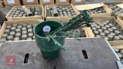 9 X GREEN OCTAGON HANGING BASKETS