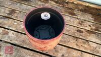 20 PLASTIC PAINTED RED POTS - 2