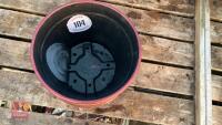 20 PLASTIC PAINTED RED POTS - 3