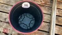 20 PLASTIC PAINTED RED POTS - 3