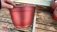 20 PLASTIC PAINTED RED POTS - 4