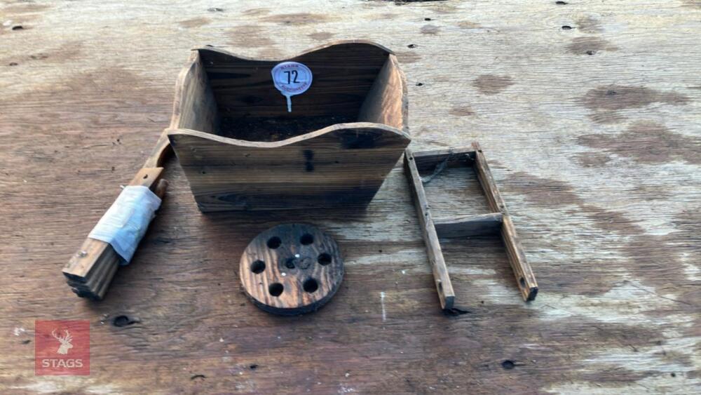 MINI WHEELBARROW WOODEN PLANTER