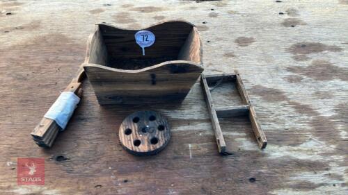 MINI WHEELBARROW WOODEN PLANTER