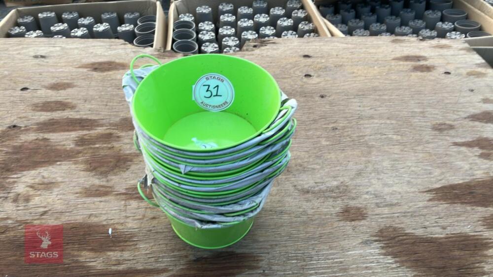 20 LIME ZINC BOWL PLANTERS