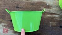 20 LIME ZINC BOWL PLANTERS - 5