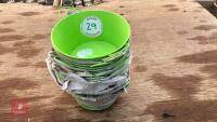 20 LIME ZINC BOWL PLANTERS