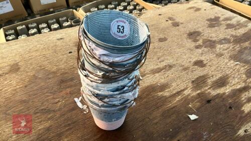 18 TIN BUCKET PLANTERS