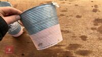 18 TIN BUCKET PLANTERS - 5