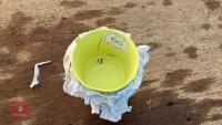 15 SMALL YELLOW & CREAM BUCKET PLANTERS - 2
