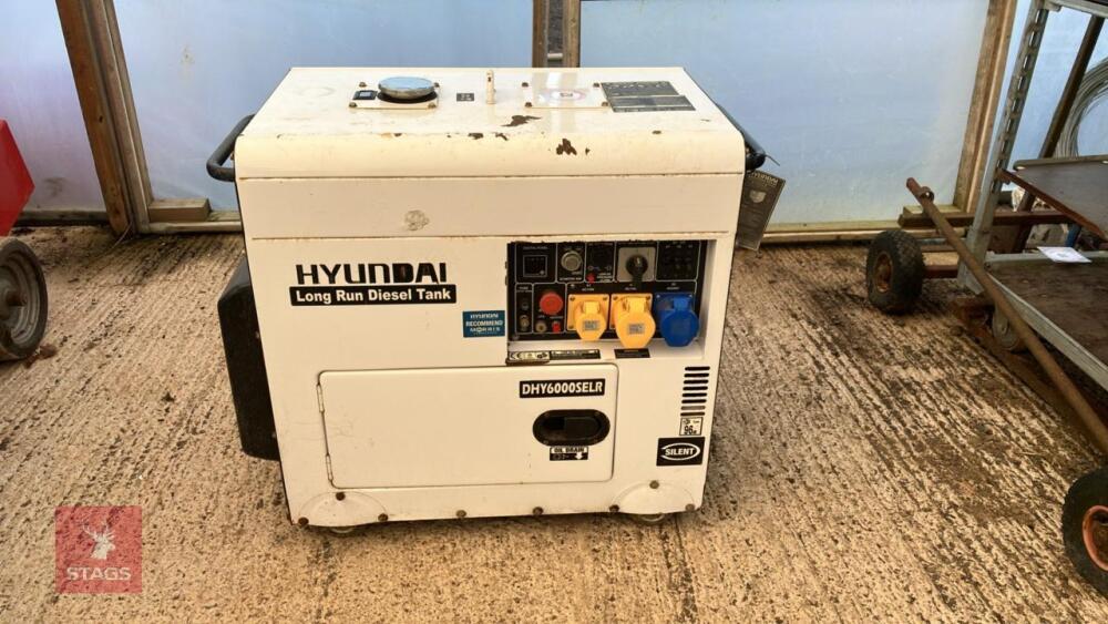 2015 HYUNDAI DHY6000 SILENT GENERATOR