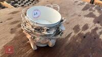 14 ZINC CREAM BOWL PLANTERS - 2