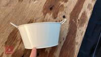 14 ZINC CREAM BOWL PLANTERS - 5