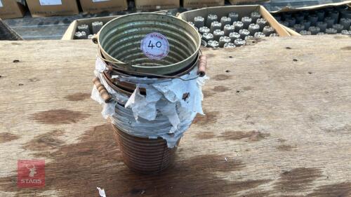 10 ZINC RIBBED CHAMPAGNE BUCKET PLANTERS