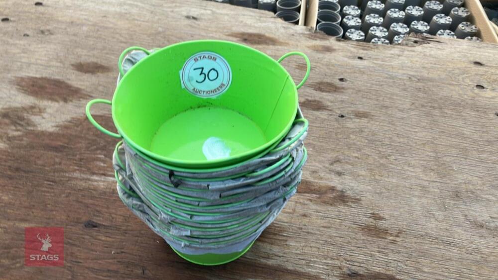 20 LIME ZINC BOWL PLANTERS