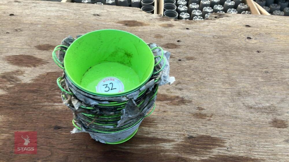 20 LIME ZINC BOWL PLANTERS
