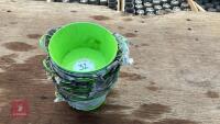 20 LIME ZINC BOWL PLANTERS