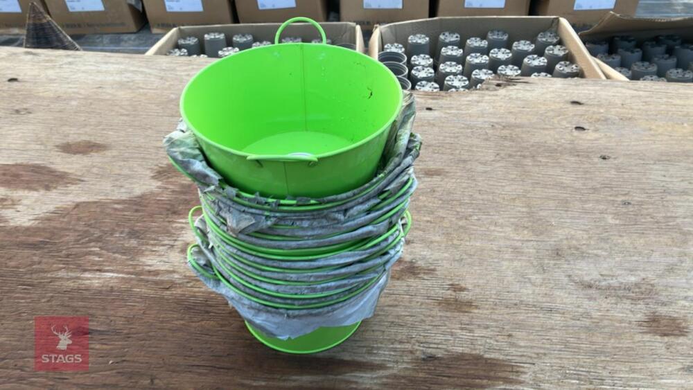 20 LIME ZINC BOWL PLANTERS
